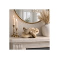 thumbnail image 5 of Rounded Knot for Home and Bathroom Decor - Marble Sculpture for Living Room, Office or Shelf Styling - Modern Stone Decorative Ornament for Coffee Tables and Room Accent - 9", Ivory & Tan, 5 of 10
