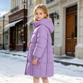 thumbnail image 5 of Hellosay Long Puffer Coat Girls Quilted Long Sleeve Hooded Jacket Winter Zip Up Tops Thick Casual Outwear with Pockets, 5 of 6