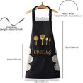 thumbnail image 5 of 2-Piece Kitchen Cooking Apron, Adjustable Apron, Pocket Apron, Women'S Apron, Men'S Apron, Hand Wipe Apron - Beige, Black, 5 of 5