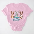 thumbnail image 1 of UPPADA Easter Femmes Oeufs Imprimé T-Shirts Joyeux Easter Graphique Bunny Lapin Mignon T-Shirts Manches Courtes Décontracté Col Rond T-Shirts Été Basique Coupe Régulière Chemises Rose,TTTG, 1 of 5