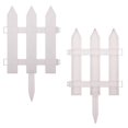 thumbnail image 2 of LEEYNEER 4 Sets White Plastic Fence Durable Garden Picket Fence Useful Lawn Edging, 2 of 8