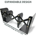 thumbnail image 3 of Metal Bookends, Book Ends for Heavy Books, Adjustable Book Holder for Shelves, Book Stopper for Home/School/Office, Extends up to 19 inches, Black, 3 of 8
