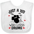 thumbnail image 3 of Inktastic Future Drummer Kid Loves Drums Boys or Girls Baby Bib, 3 of 4