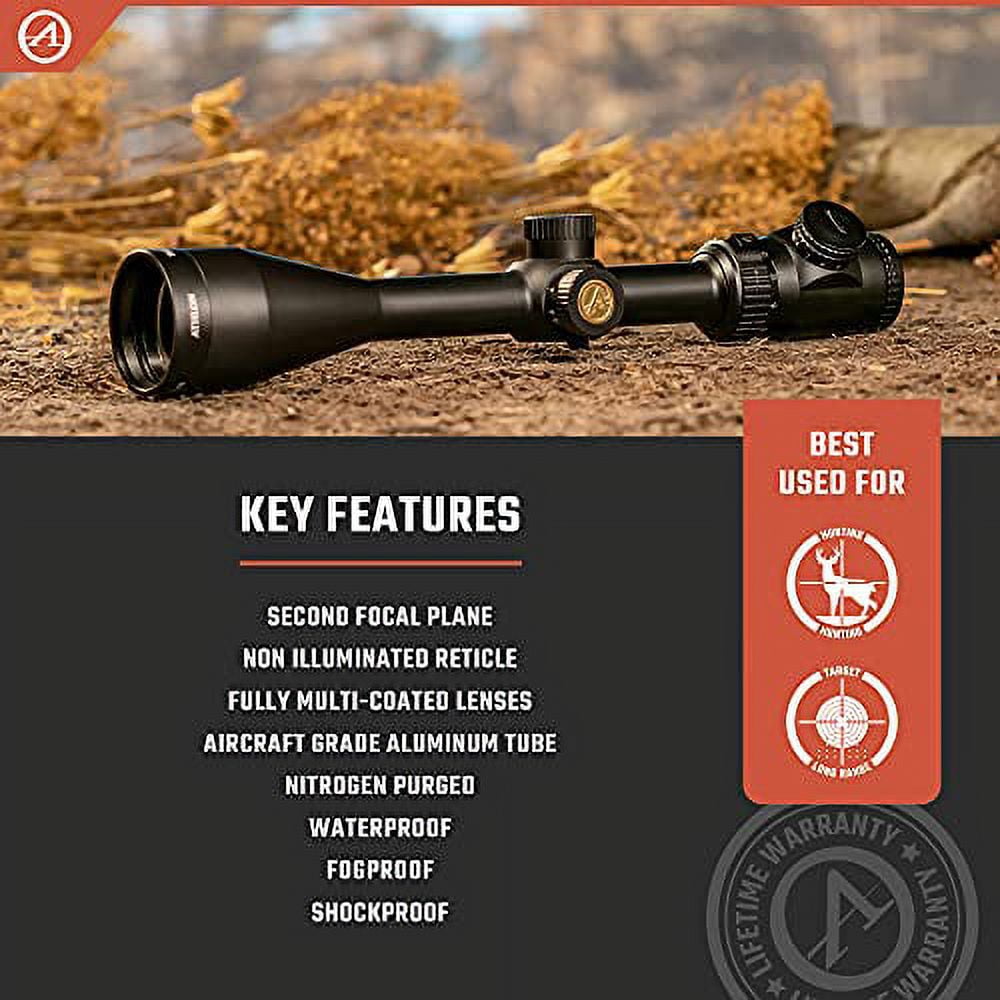 Athlon Optics Talos Riflescope, 6-24 x 50, SFP, 1in Tube, Illuminated BDC 600 Re