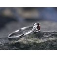 thumbnail image 4 of HeartsAndYou 0.5ct Natural Red Garnet Engagement Ring Bow Trendy Design 14k SOLID White Gold, 4 of 8