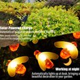 thumbnail image 2 of Guirnalda de luces Honeybee, impermeable, con control inteligente, 20 LED solares, para jardín, 5 m, luz blanca cálida, 8 modos, 2 of 5