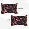 thumbnail image 2 of Goofa Humming Bird And Tropical Print Plush Throw Pillow Case, Soft Velvet with Hidden Zipper, Decorative Cushion Cover for Sofa, Bed, Car, and Home Décor-14"x20", 2 of 6