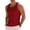 Red, variant on Men's Muscle Gym Tank Top Quick Dry Breathable Y-Back Vest Regular Fit Ribbed Textured Sleeveless Tank Tops, Black M
