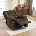thumbnail image 2 of Bonzy Home Recliner Chairs with Massage and Heat Overstuffed Fabric Metal frame Manual Reclining Chair Sofa for Living Room, 2 of 7