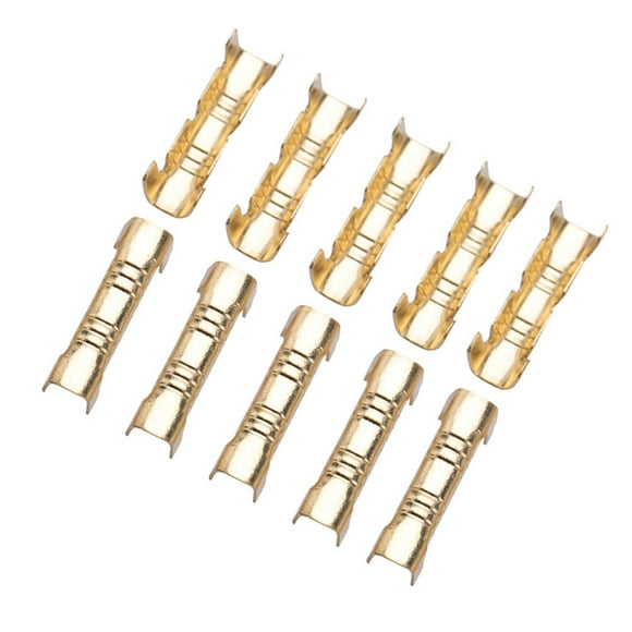 100pcs Brass Crimp Terminal U Shape Wiring Connector 0.5-1.5mm Square, Reconnect Cable Line Splicing Crimp Terminal for Broken Center Line