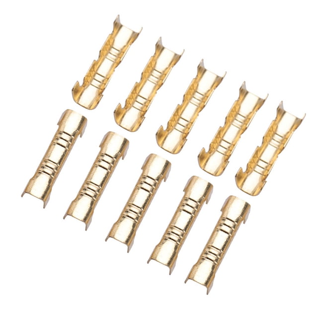 100pcs Brass Crimp Terminal U Shape Wiring Connector 0.5-1.5mm Square, Reconnect Cable Line Splicing Crimp Terminal for Broken Center Line