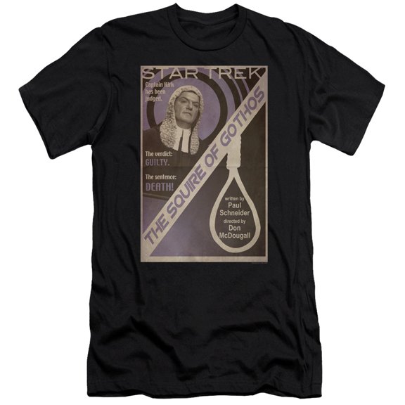 Star Trek Tos Episode 17 Premium Canvas Adult Slim Fit 30/1 T-Shirt Black