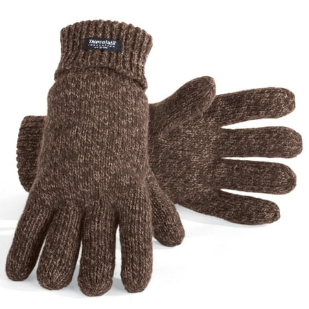 Thinsulate Women's Warm Wool Gloves, One Size, Dark Brown - Walmart.com