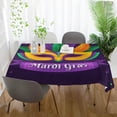 thumbnail image 6 of Coolnut Mardi Gras Tablecloth, Waterproof Washable Polyester Square Table Cover, Durable Tablecloth for Kitchen Dining Table Party Decor, 54"x54", 6 of 7