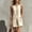 Beige, variant on Endives Summer Dresses for Women Casual Button Front Mini Dress Sleeveless Round Neck Retro Dresses Comfy Trendy Summer Shift Dress with Pockets Midi Dresses for Women Orange M