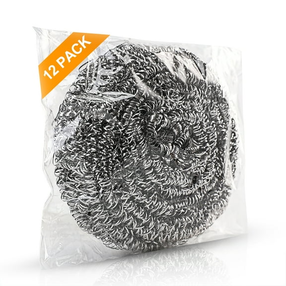 OVWO 12Pack Upgraded Stainless Steel Wool Scrubber Sponge, Especially for Tough Cleaning