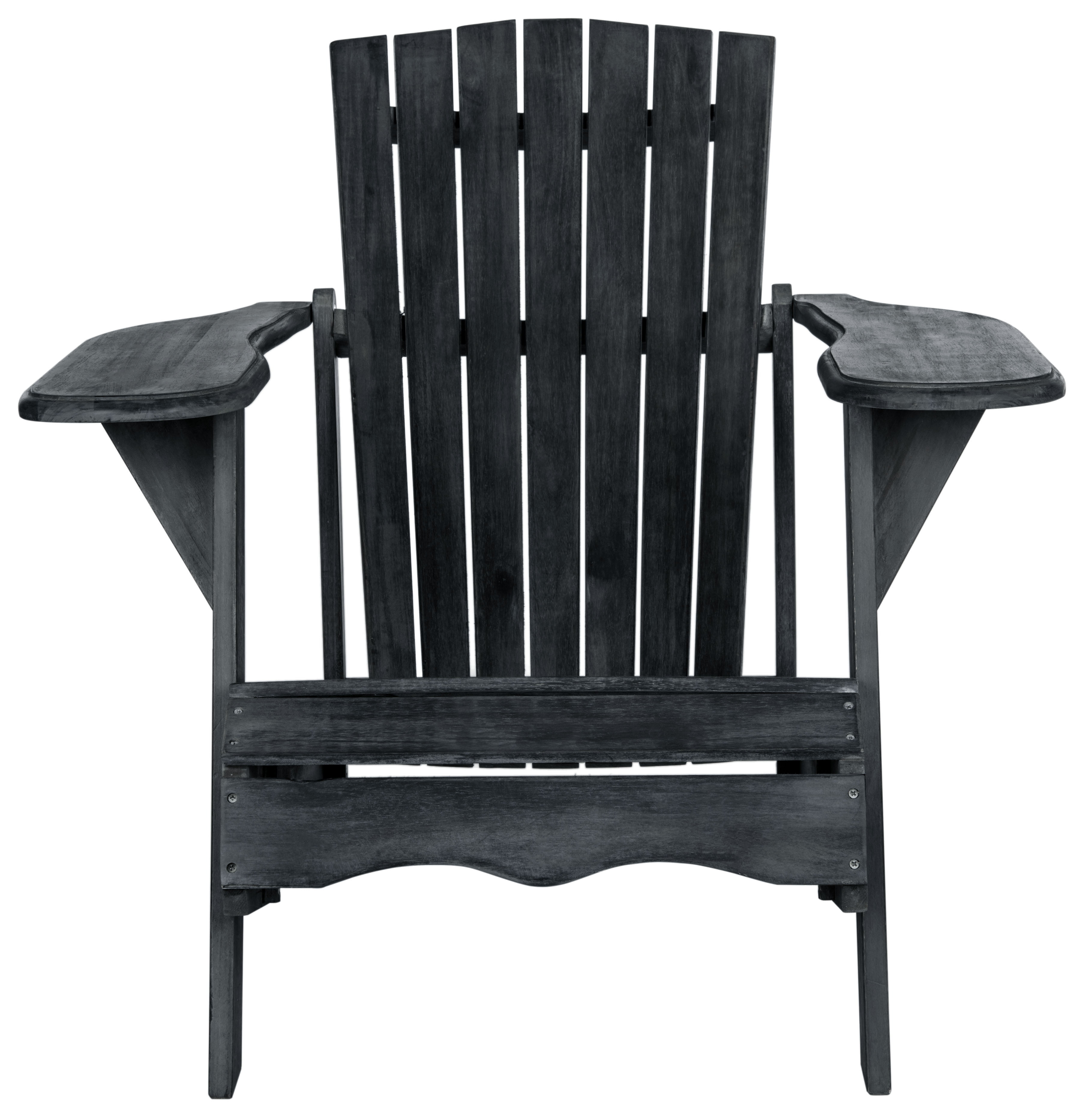 Begin Jeugd Rijke man Safavieh Mopani Outdoor Patio Adirondack Chair - Dark Slate Grey -  Walmart.com