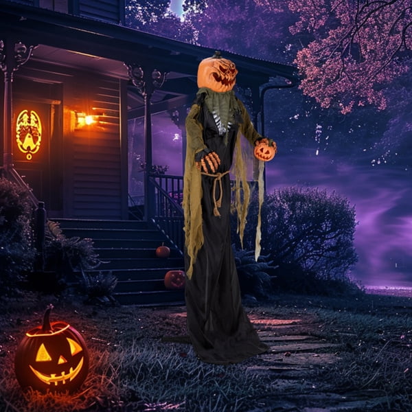 7FT Halloween Standing Decoration Touch-Activated with LED Lights for Yard Garden Party