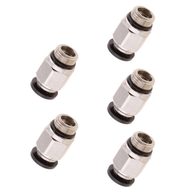 5pcs Acoplamiento Rápido para Manguera Neumáticos Conectores de Recambios - Plata DPC-G-C6-G01 Sunnimix Instalación de tubo de manguera de agua de aire