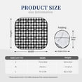 thumbnail image 3 of Rateoe Black Tartan Plaid Pattern 2 Piece Car Windshield Sun Shade Foldable | Front Windshield Shade for Sun, Heat and UV Rays | Sunshade for Car Front Window-Small, 3 of 6