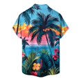 thumbnail image 5 of Shirt For Men Casual Fashion Summer Short Sleeve Buttons Printed T Shirt TopM, 5 of 5