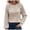 Khaki, variant on Towmus Womens Fall Long Sleeve Tunic Tops Lace Patchwork Blouses Pullover Sweaters Casual Crew Neck Dressy Shirts