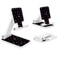 thumbnail image 2 of WIRESTER White Foldable Phone Stand for Desk, Adjustable Portable Cell Phone Holder for iPhone 17, 16, 15, 14 and Android Smartphones - Purple Tone Hearts Pattern, 2 of 6