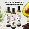 thumbnail image 2 of NBF - Aceite de Aguacate Extra Virgen | Tripack Gourmet: Ajo, Hierbas de Provenza, Chipotle | Rico en Omega-3, 6, 9 | Prensado en Fr&iacute;o | Ideal para Cocinar y Aderezar, 2 of 9