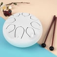 thumbnail image 3 of Instrumentos Percusión Handpan Drum Steel Tongue 6 Pulgadas 8 Notas () Blanco, 3 of 9