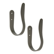 Kenney Modern Decorative Holdback Set for Curtains and Drapes, Gunmetal, Set of 2