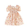 thumbnail image 2 of Godom Little Girls Dress Short Sleeve Dress Cotton Casual Spring Summer Applique Dresse Princess Dress, 2 of 7