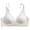 White-07, variant on SPZTSX Womens Wireless Push Up T Shirt Bra Seamless Deep V Neck Scalloped Hem Comfortable Breathable Everyday Bra