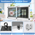 Adjustable Window Screen Pet Door Small【15''H × 22''-28.5''W】 - Walmart.com