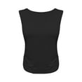thumbnail image 5 of cocolona Womens Workout Tank Tops Crew Neck Sleeveless Yoga Sports Gym Crop Shirts, 5 of 6