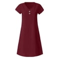 thumbnail image 6 of Tshirt Dress Women Summer Plus Size Short Sleeve V Neck Lightweight Casual Mini Dresses T Shirt Dresses for Women, 6 of 8