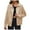 Beige, variant on Shwomsmer Women's Solid Zipper Turn Down Neck Suit Jacket PU Leather Jacket Coat Coat for Women Petite