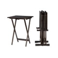 thumbnail image 6 of Contemporary Home Living 4-Piece Folding Tray Table Set with Stand - 26.5" - Gray, 6 of 6