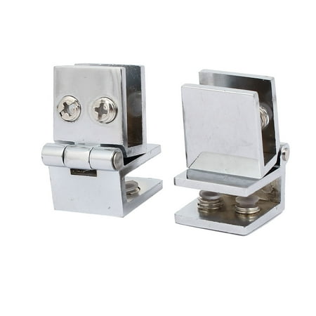 Zinc Screen Door Hinge - Uxcell Zinc Alloy 90 Degree Glass to Glass Door Hinge Glass Clamp Clips Holders 2pcs