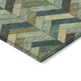 thumbnail image 3 of Addison Rugs Chantille Indoor/Outdoor Transitional Geometric Green Machine Washable Rectangle Rug, 5' x 7'6", 3 of 8