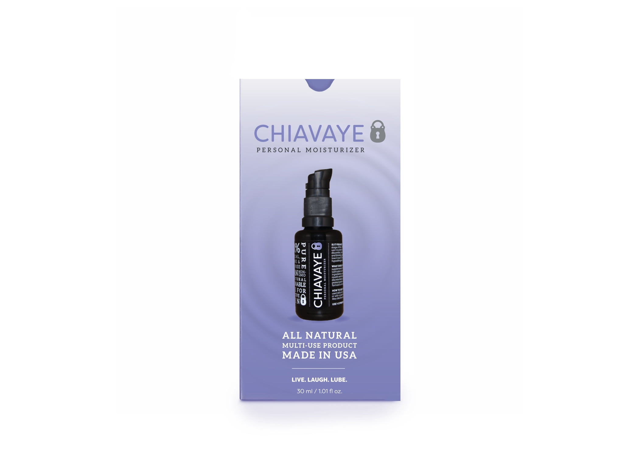 Chiavaye Personal Moisturizer and Lubricant, All Natural, Organic - 30ml