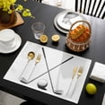 thumbnail image 3 of Golf Ball Placemats Set of 8, Minimalist Golf Club Abstract Simple Retro Placemats for Dining Table, Place Mats for Kitchen Tabletop, Waterproof Wipeable Dining Table Mats Set, 3 of 9