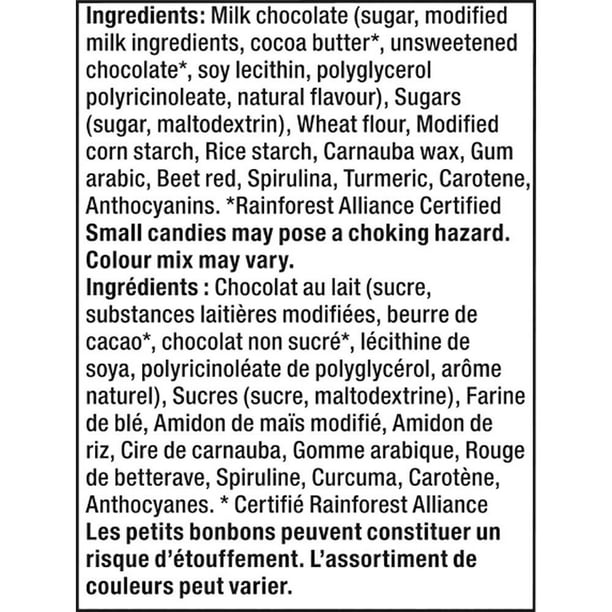 SMARTIES chocolat au lait et coquille sucrée sachet 400 g