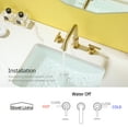 thumbnail image 6 of Boyel Living Brass Brushed Gold Mid Arc 8 in Bathroom Faucet, 6 of 10