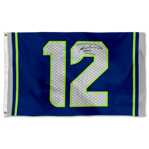 Seattle City Flag for Football fans 12# autograph flags Banner Home Yard Garden Decor 3x5Ft