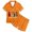 A-Orange56, variant on JAJAHO Girls Pajamas Merry Christmas Pjs Satin Sleepwear Short Sleeve 2 Piece Set Sizes 2-13Y