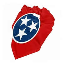 Tennessee Flag Dog Bandana Adjustable Dog Bib Scarf Handkerchief For Large Medium Small Dogs Cats Pets