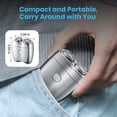 thumbnail image 2 of Electric Razor for Men: Portable Mini Shaver with Double Ring Floating Blade, IPX7 Waterproof Face Shavers with USB-C Fast Charge, Silver, 2 of 7