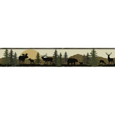 Scenic Silhouette Wallpaper Border