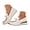 Brown, variant on Platform Walking Sneakers for Women Slip on Arch Support Leather Shoes with Memory Foam Ladies Work Hiking Sneaker Black Size 8