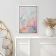 thumbnail image 3 of IDEA4WALL Framed Canvas Print Watercolor Blush Pink Teal Paint Abstract Geometric Wall Art Minimalism Decorative Colorful Mid-Century Illustration for Living Room, Bedroom - White 24"x36", 3 of 5